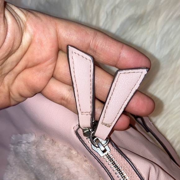 Y2K Fuzzy Pink Heart Mini Backpack EUC - Picture 7 of 7